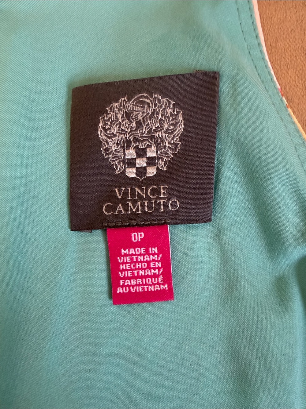 Vince Camuto Satiny Green, Blue & Pink Halter Style Mini Dress Size 0P - Picture 6 of 12